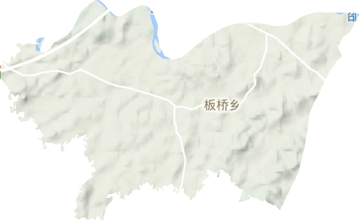 板桥乡地形地图