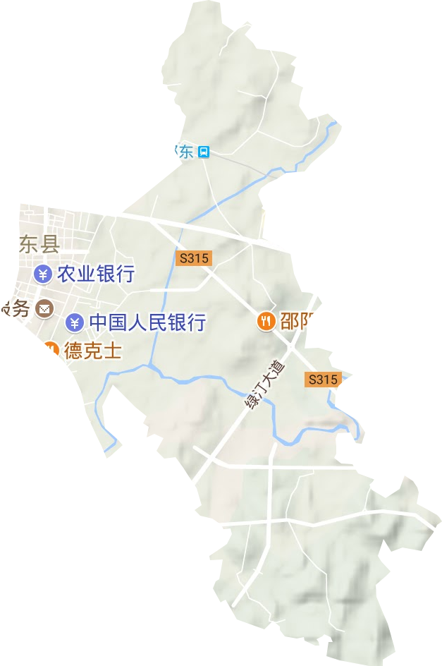 大禾塘街道地形地图
