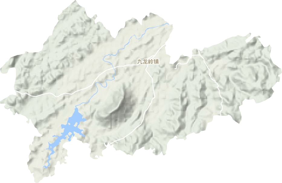九龙岭镇地形地图