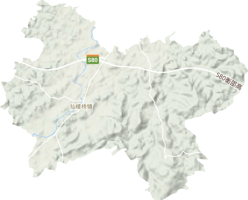 仙槎桥镇地形地图