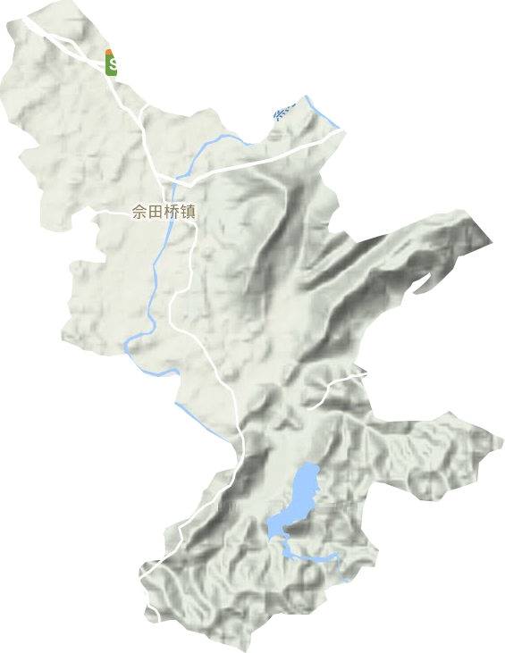 佘田桥镇地形地图