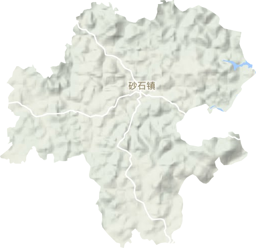 砂石镇地形地图