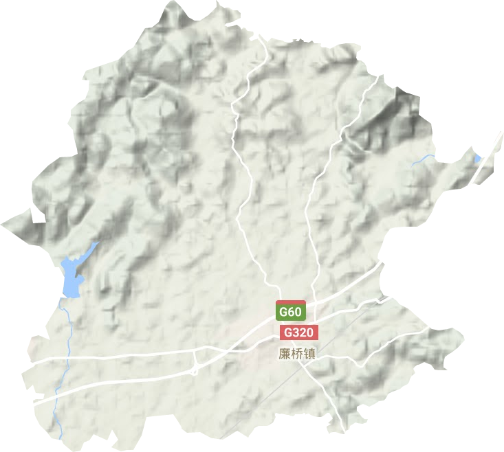 廉桥镇地形地图