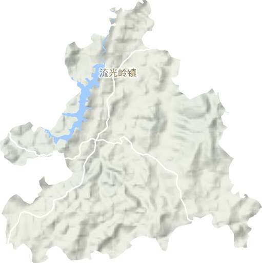 流光岭镇地形地图