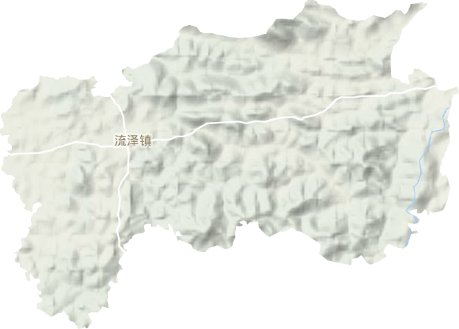 流泽镇地形地图