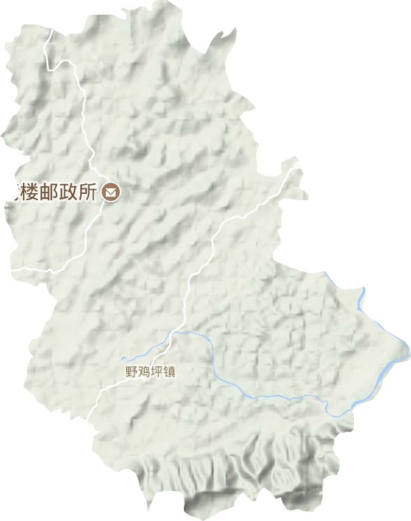 野鸡坪镇地形地图