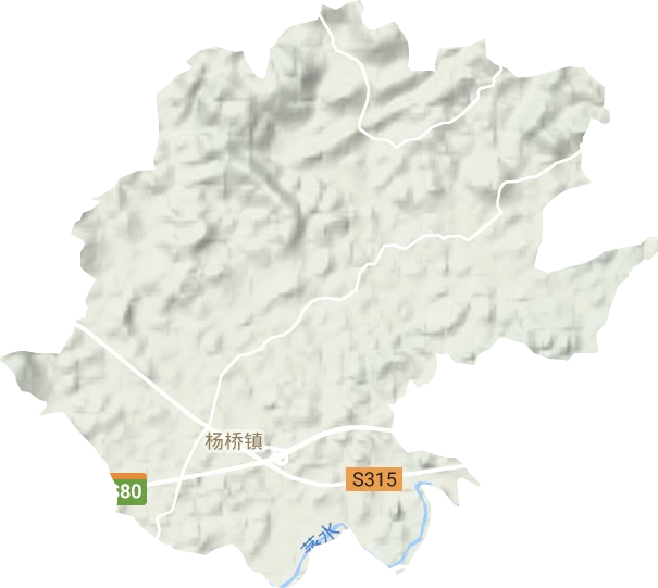 杨桥镇地形地图