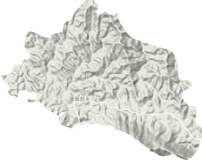 堡面前乡地形地图