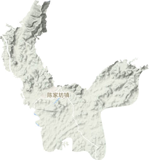 陈家坊镇地形地图