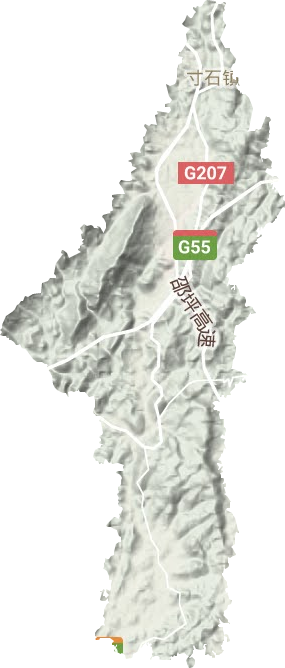 寸石镇地形地图