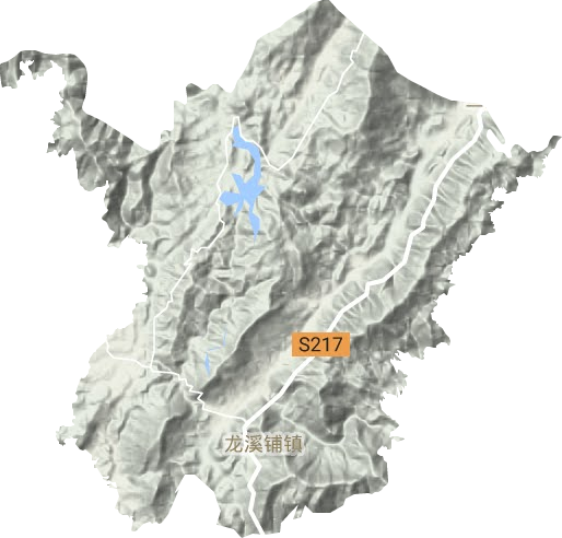 龙溪铺镇地形地图