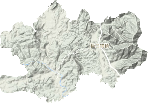 巨口铺镇地形地图