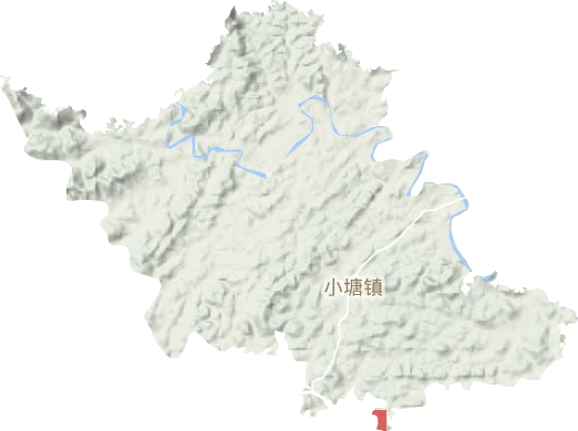 小塘镇地形地图