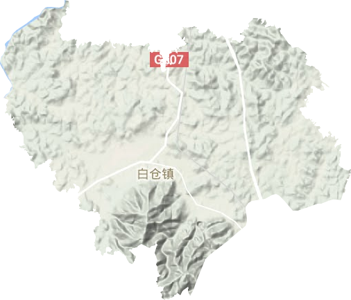 白仓镇地形地图