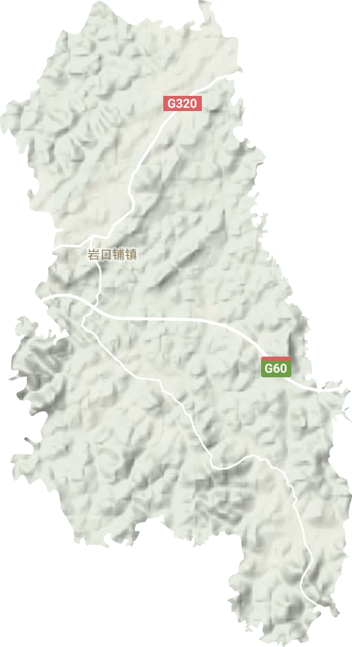 岩口铺镇地形地图