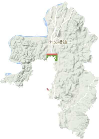 九公桥镇地形地图