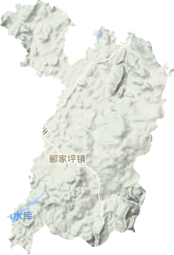 郦家坪镇地形地图