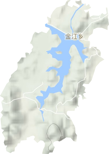金江乡地形地图