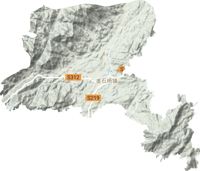 金石桥镇地形地图