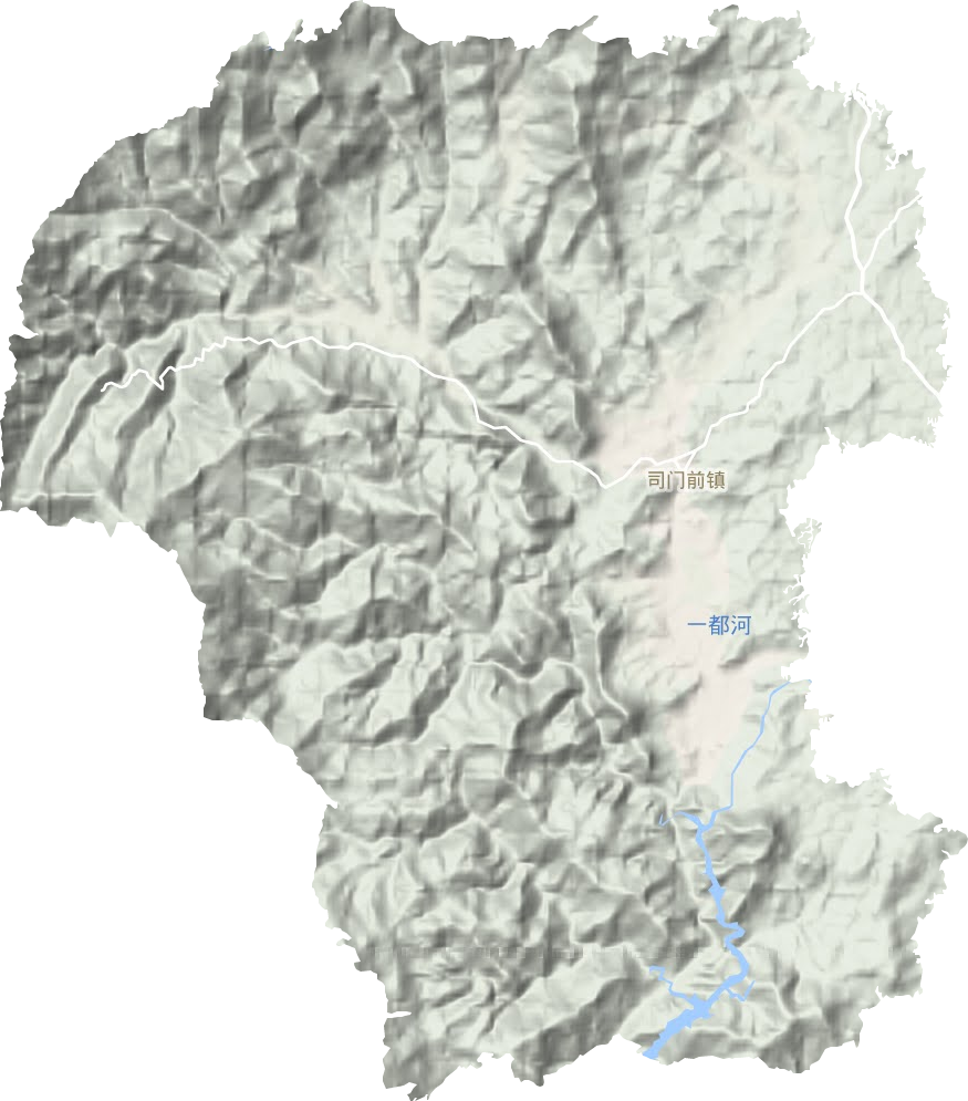 司门前镇地形地图