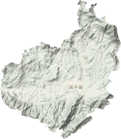高平镇地形地图