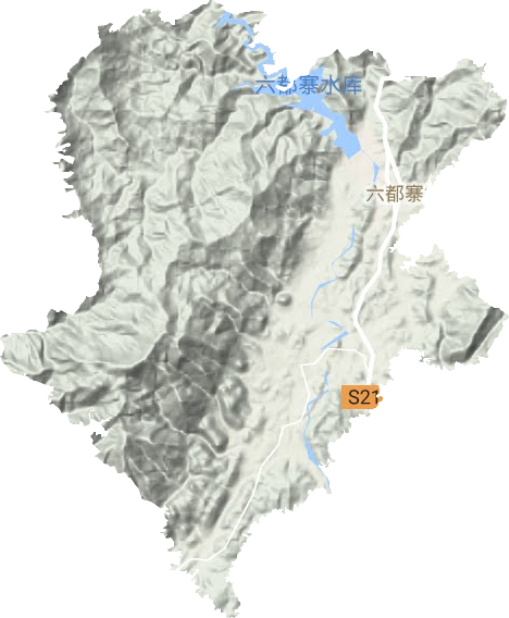 六都寨镇地形地图