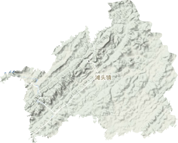 滩头镇地形地图