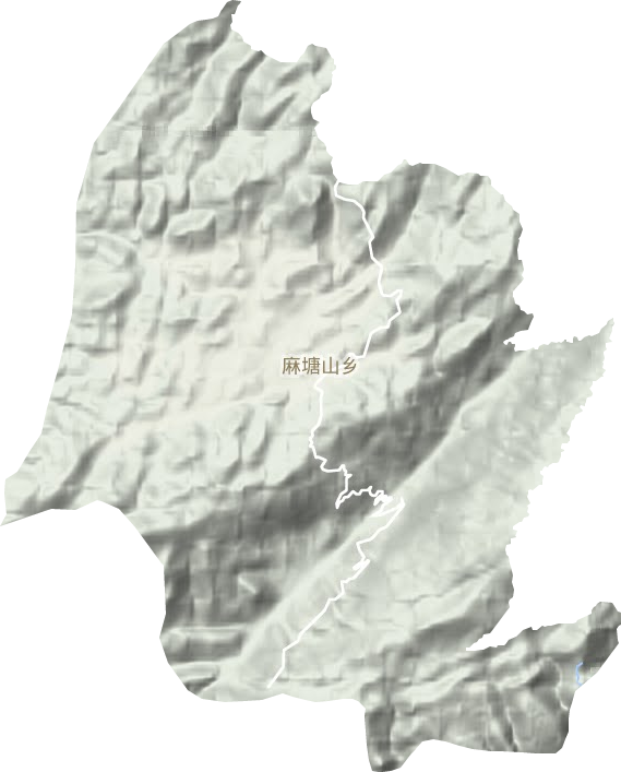 麻塘山乡地形地图