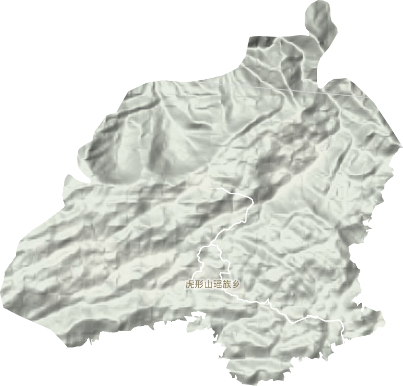 虎形山瑶族乡地形地图