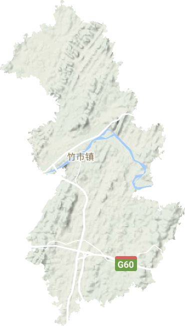 竹市镇地形地图