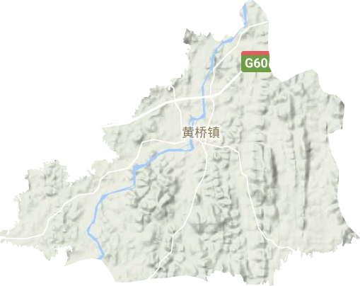 黄桥镇地形地图