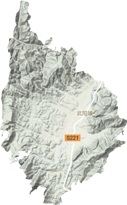 武阳镇地形地图