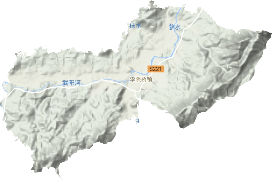 李熙桥镇地形地图
