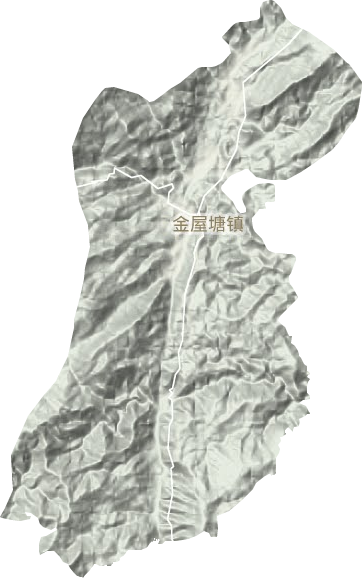金屋塘镇地形地图