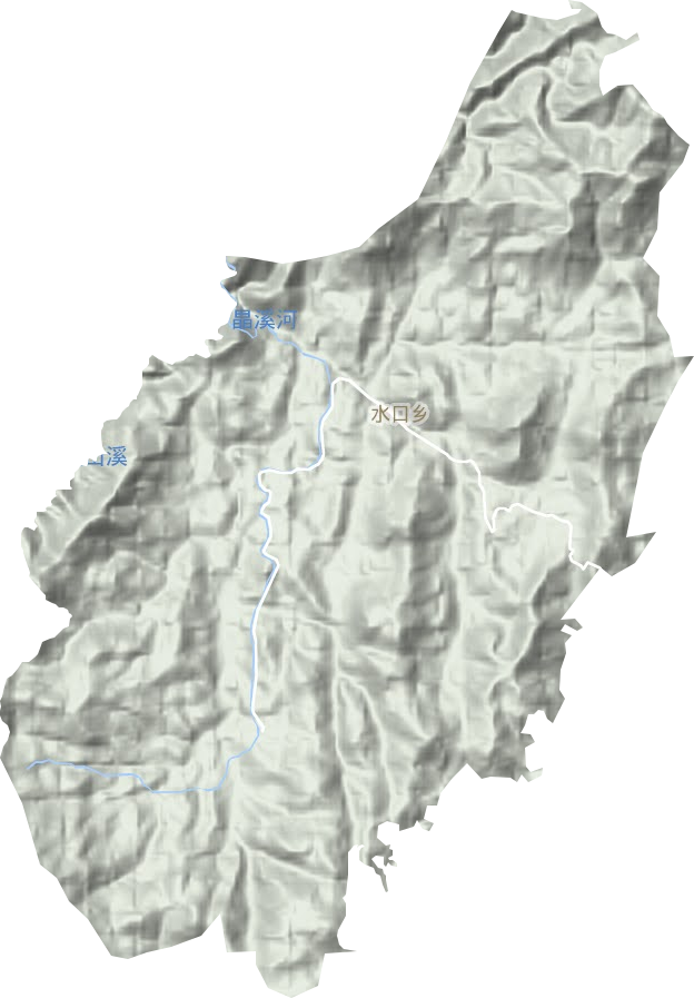 水口乡地形地图