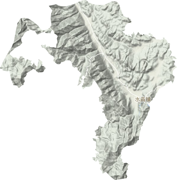 水庙镇地形地图