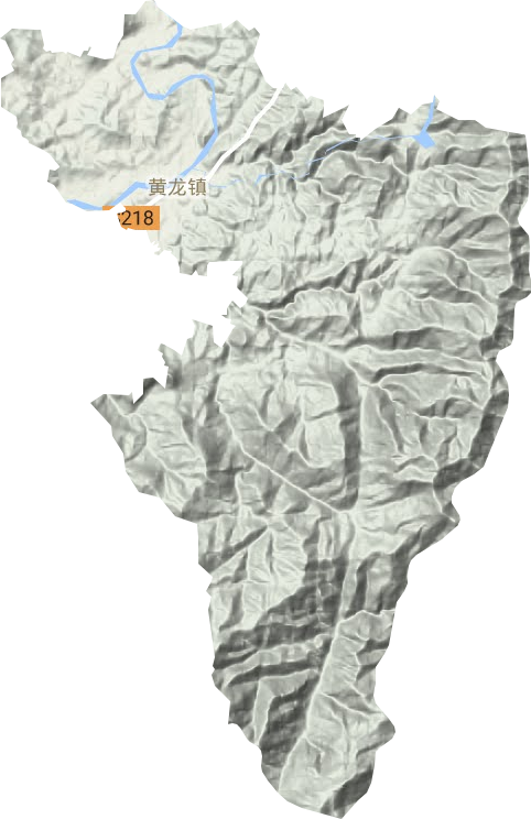 黄龙镇地形地图