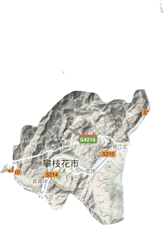 东区地形地图