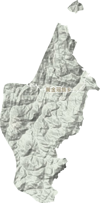 黄金瑶族乡地形地图