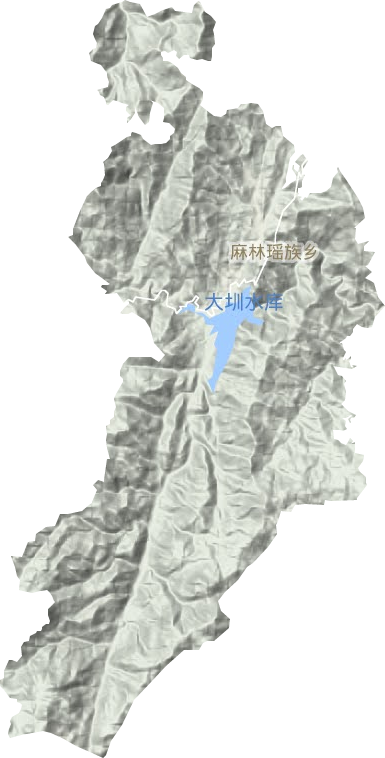 麻林瑶族乡地形地图