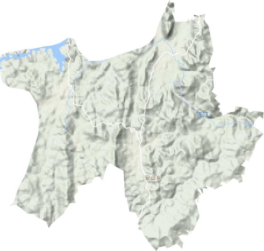 安山乡地形地图