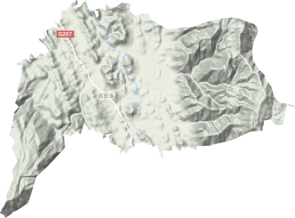 巡田乡地形地图
