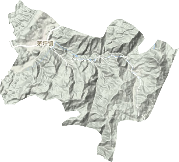 茅坪镇地形地图