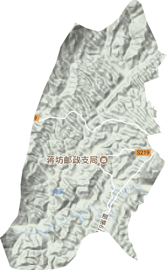 蒋坊乡地形地图
