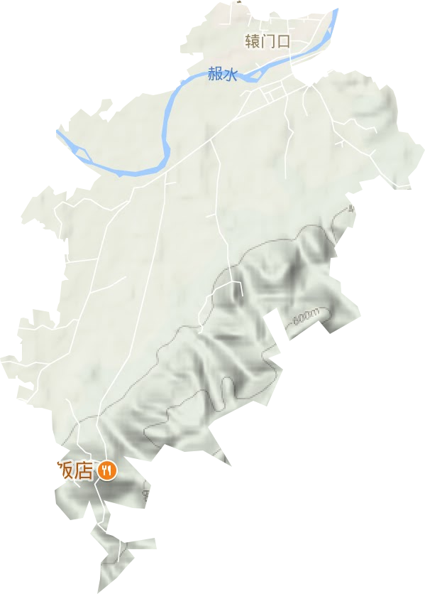 辕门口街道地形地图