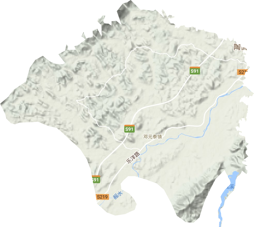 邓元泰镇地形地图