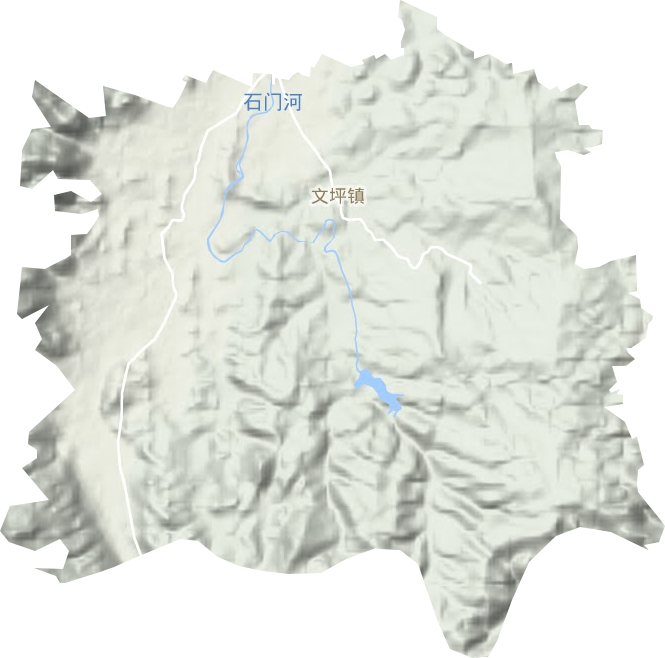 文坪镇地形地图
