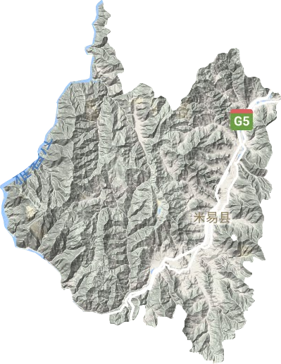 米易县地形地图