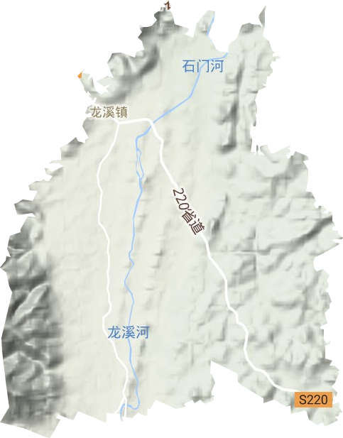龙溪镇地形地图