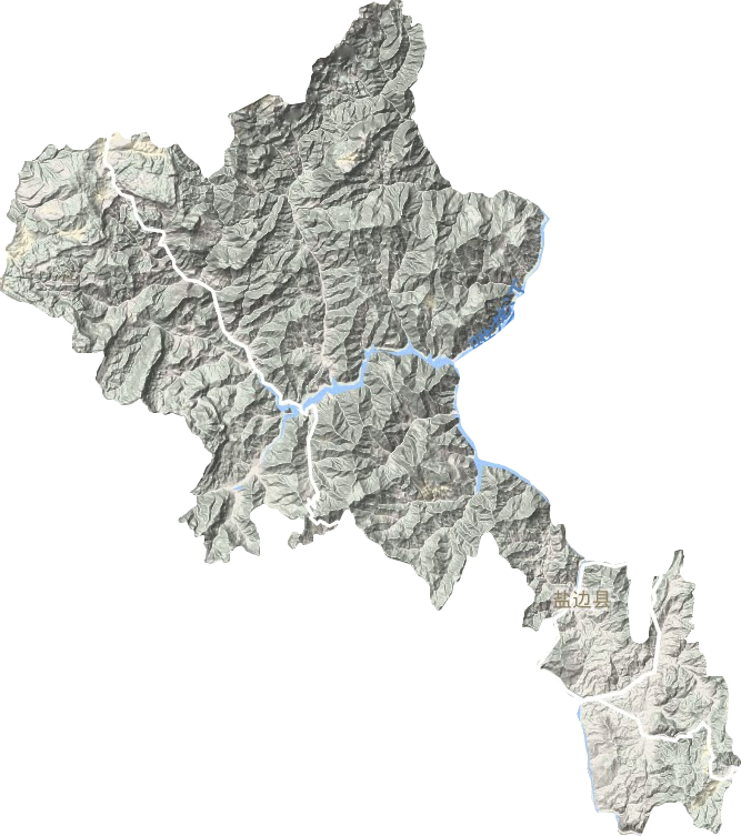 盐边县地形地图